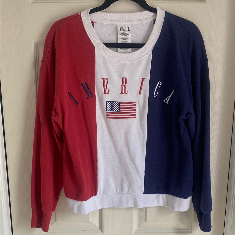 Patriotic Red, White, and Blue Sweatshirt